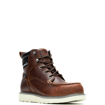 Wolverine Mens Trade Wedge 6" Moc-Toe Work Boot-Rust