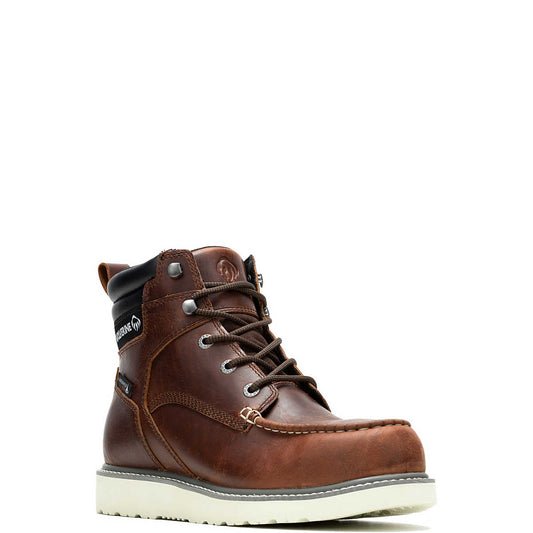 Wolverine Mens Trade Wedge 6" Moc-Toe Work Boot-Rust
