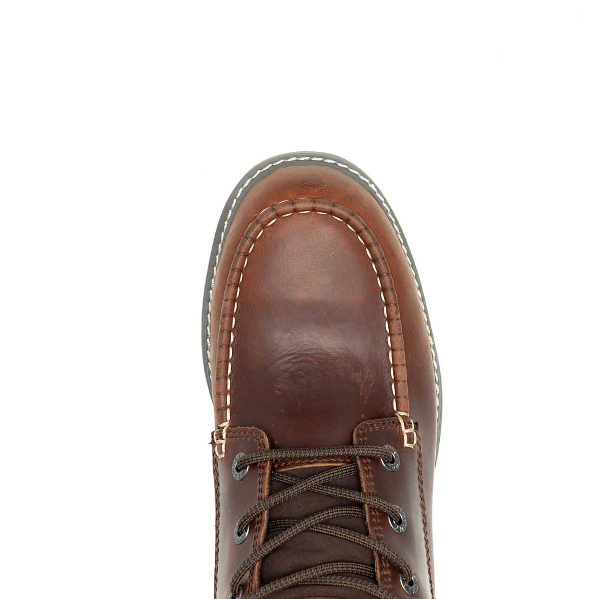 Wolverine Mens Trade Wedge 6" Moc-Toe Work Boot-Rust