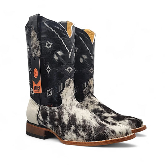Hooch Mens Diamond Style Cow Hair Boots