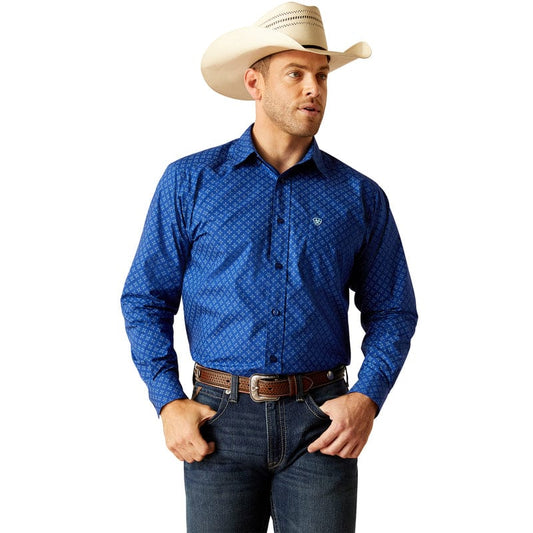 Ariat Mens Peterson Classic Fit Shirt - Directoire Blue