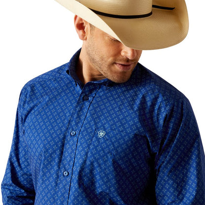 Ariat Mens Peterson Classic Fit Shirt - Directoire Blue