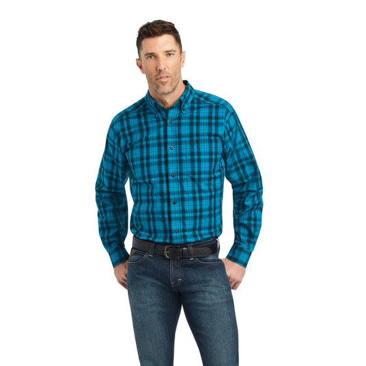 Ariat Mens Pro Series Kingston Fitted Shirt - Ocean Depths