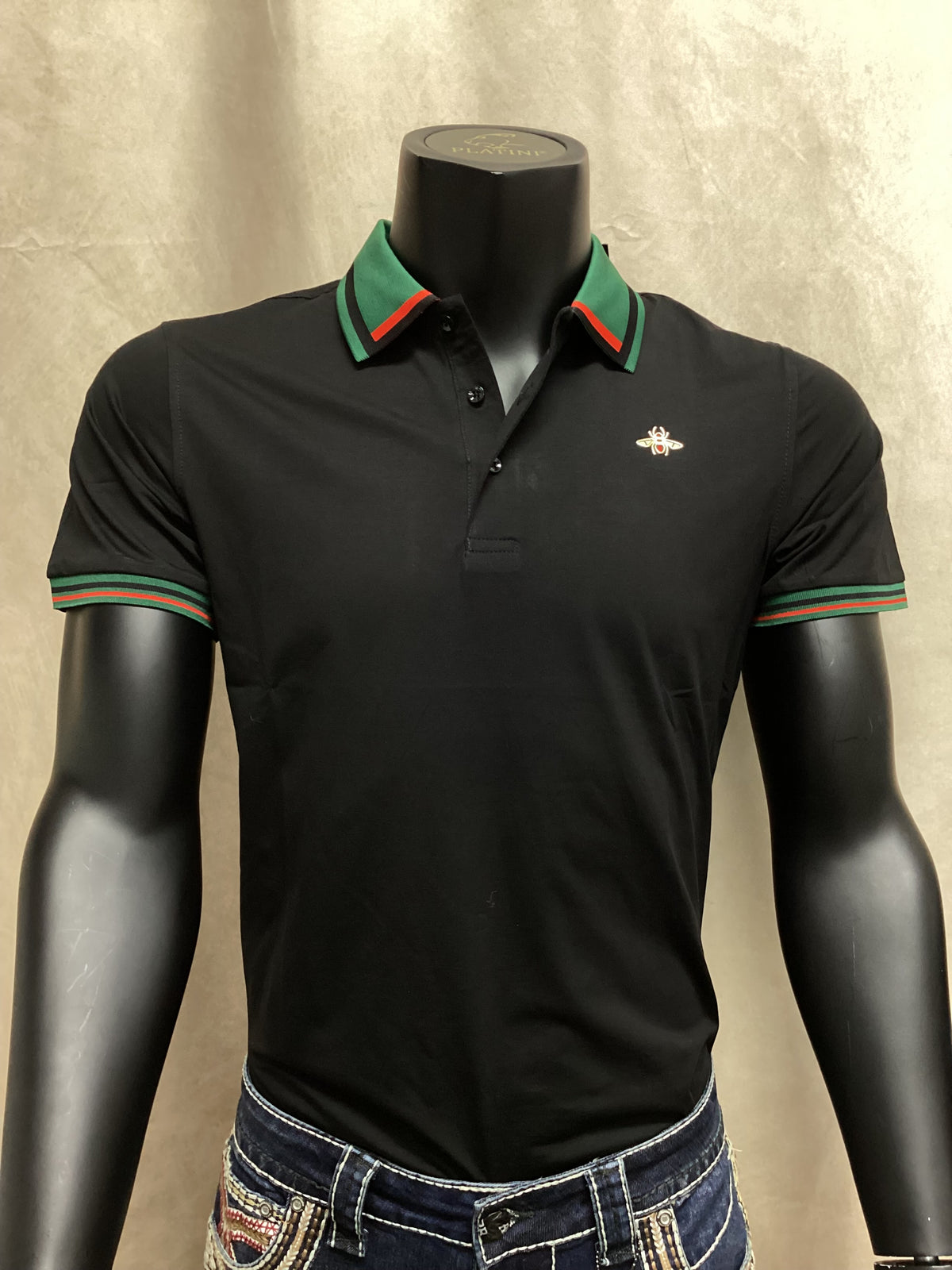 Mens Valenzo  Polo Shirt - Black VPS12