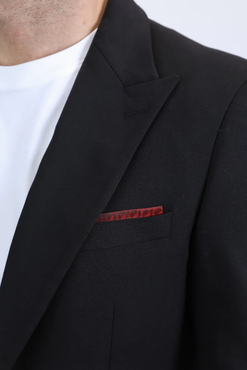 Platini Mens Modern Fit Blazer inner Red- Black