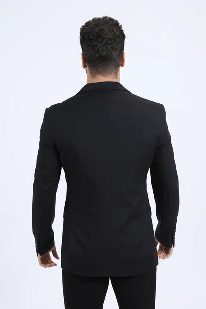 Platini Mens Modern Fit Blazer inner Red- Black