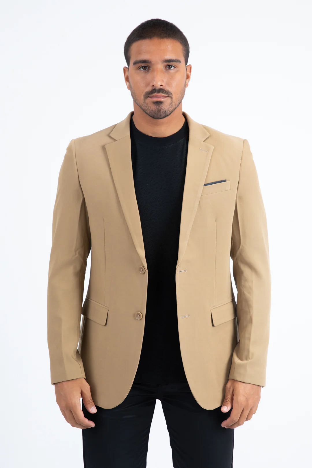 Platini Mens Date Night Modern Fit Blazer - Sand