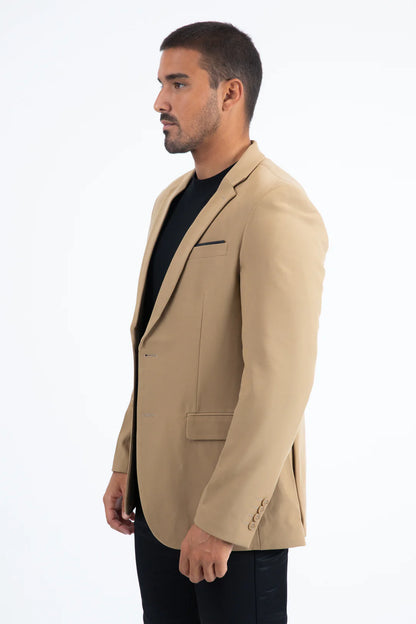 Platini Mens Date Night Modern Fit Blazer - Sand