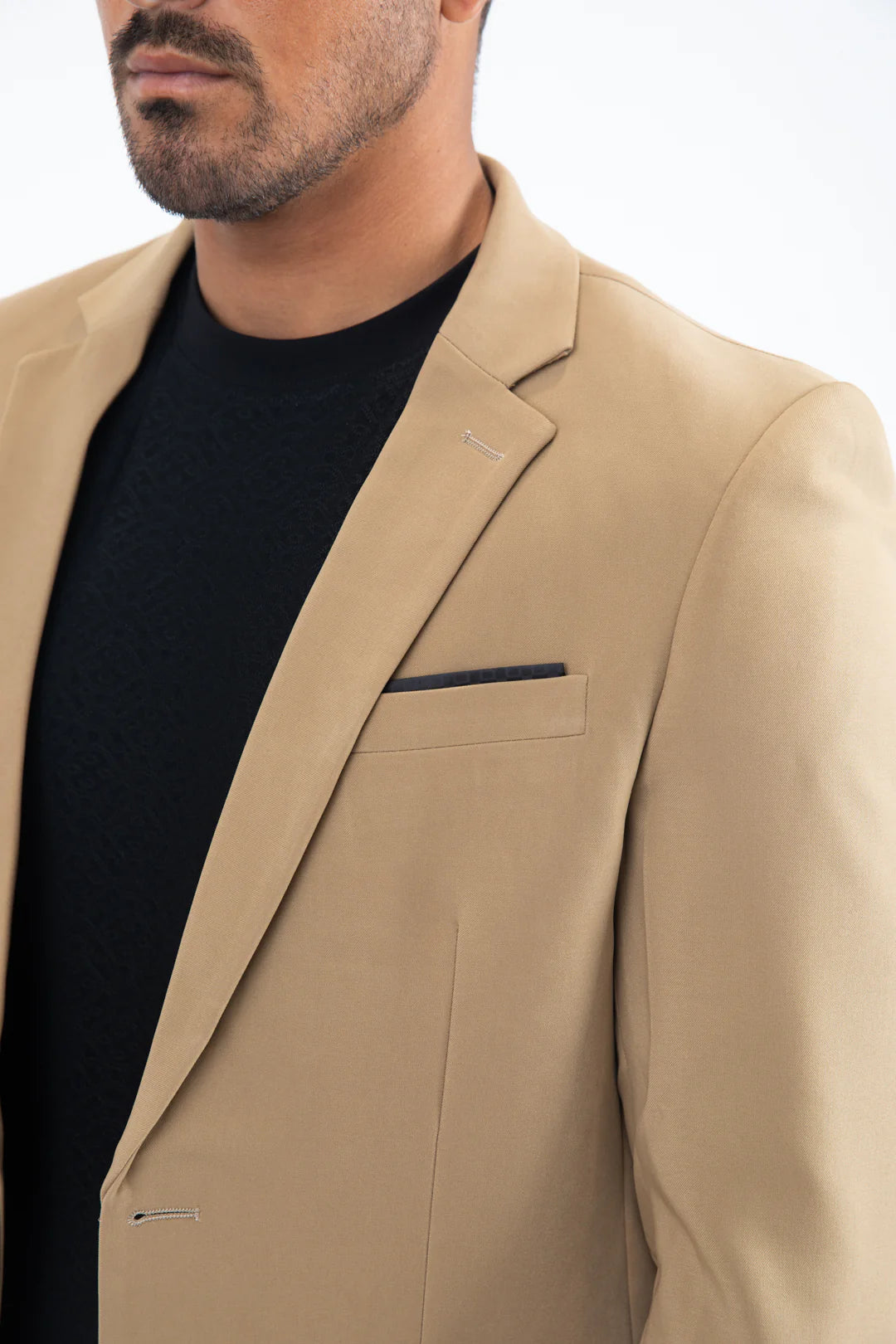 Platini Mens Date Night Modern Fit Blazer - Sand