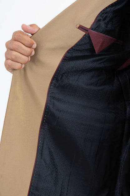 Platini Mens Date Night Modern Fit Blazer - Sand