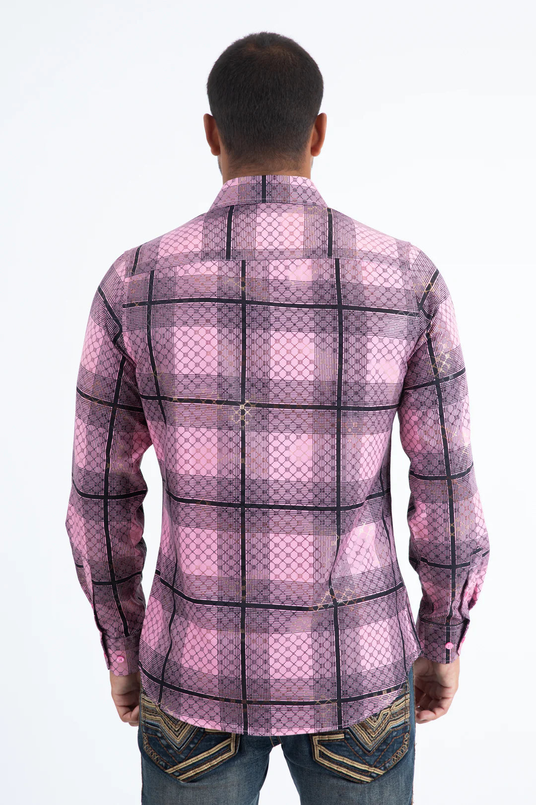 Platini Mens Modern Fit Shirt - Pink