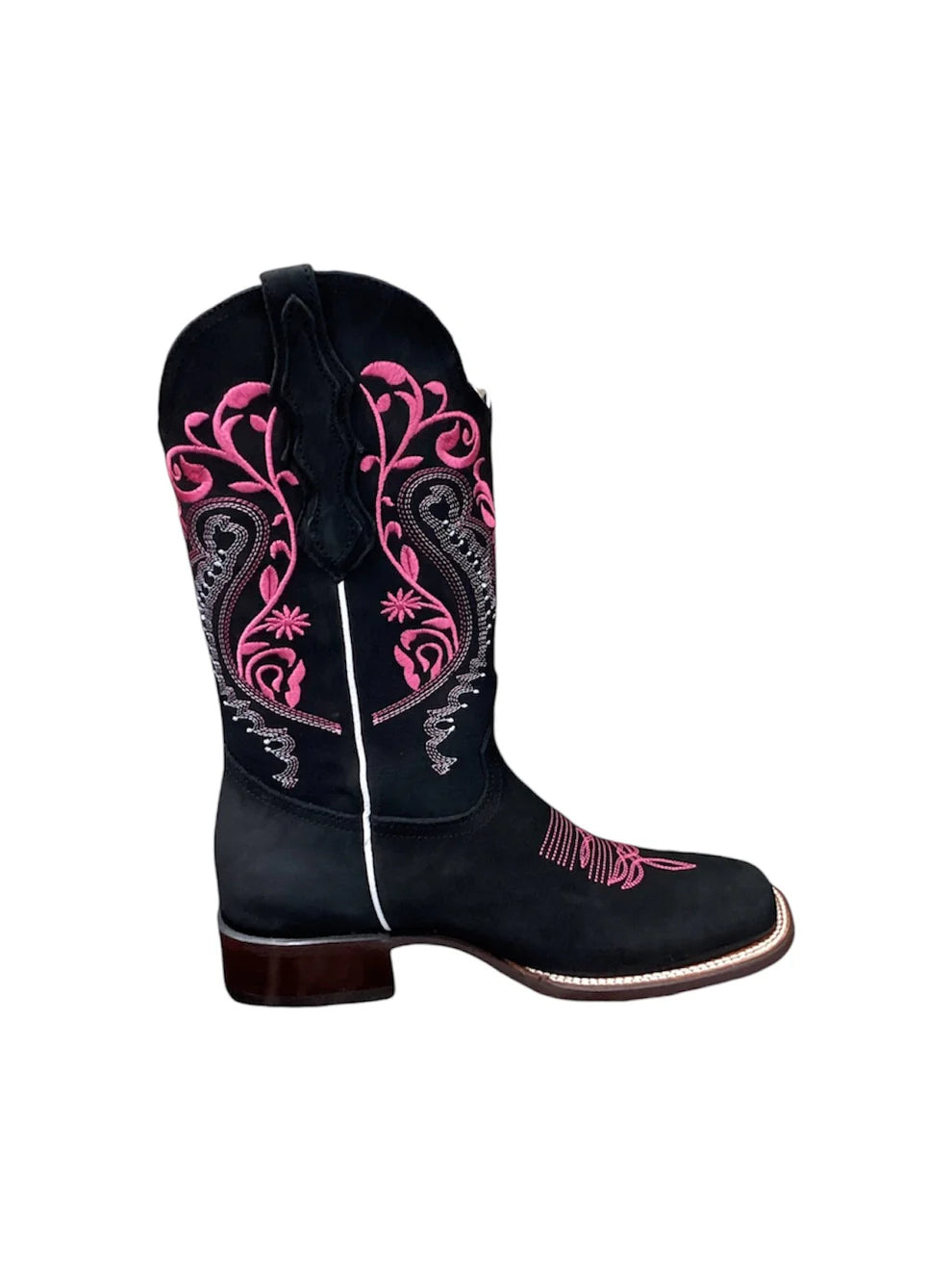 WHITE DIAMOND BOOTS Women Bota Morada Negro Black Nobuck