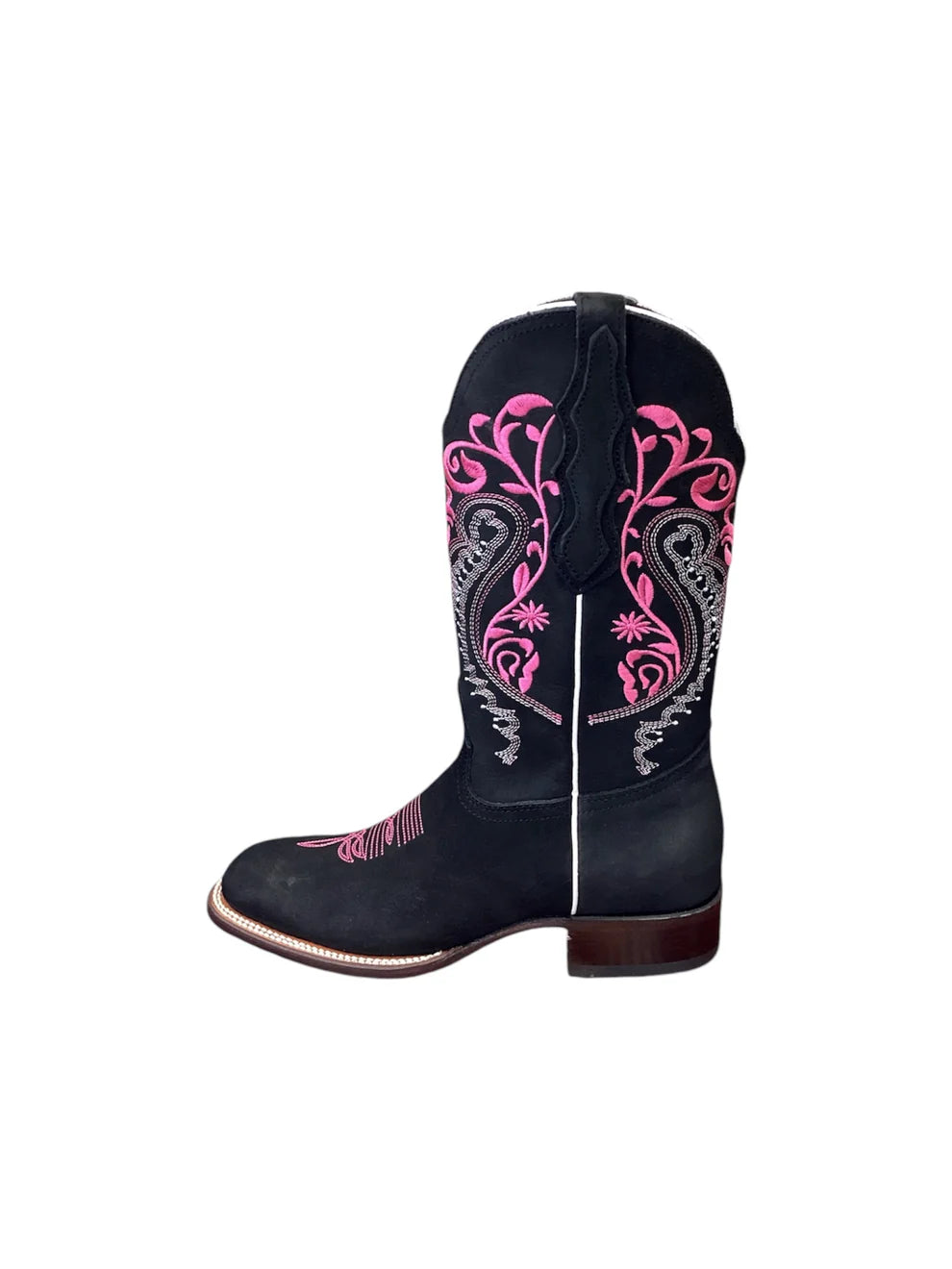 WHITE DIAMOND BOOTS Women Bota Morada Negro Black Nobuck