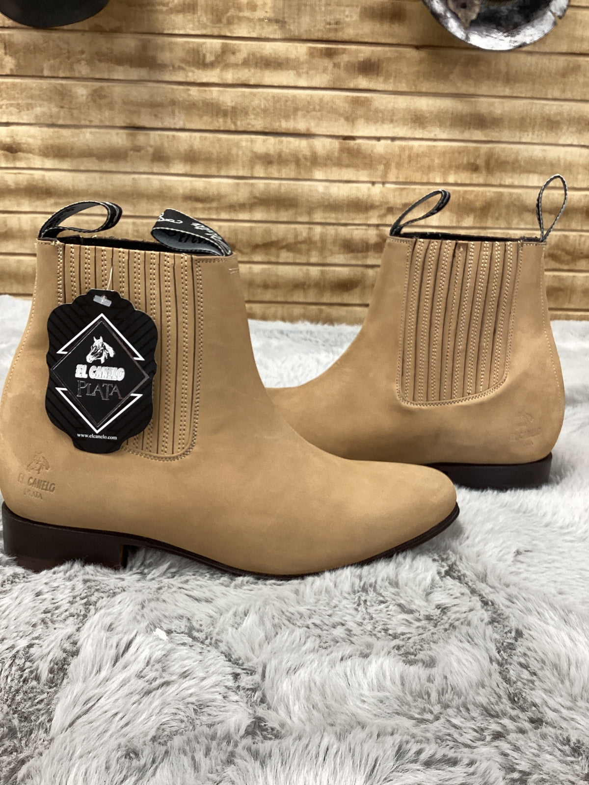 El Canelo Mens Charro Ankle Boot Nobuck - Tan