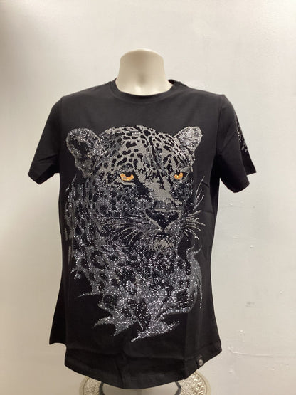 Mens Jaguar Rhinestone Slim Fit  TShirt