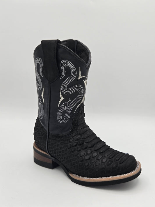 Joe Boots Kids Python Print Cowboy Boots