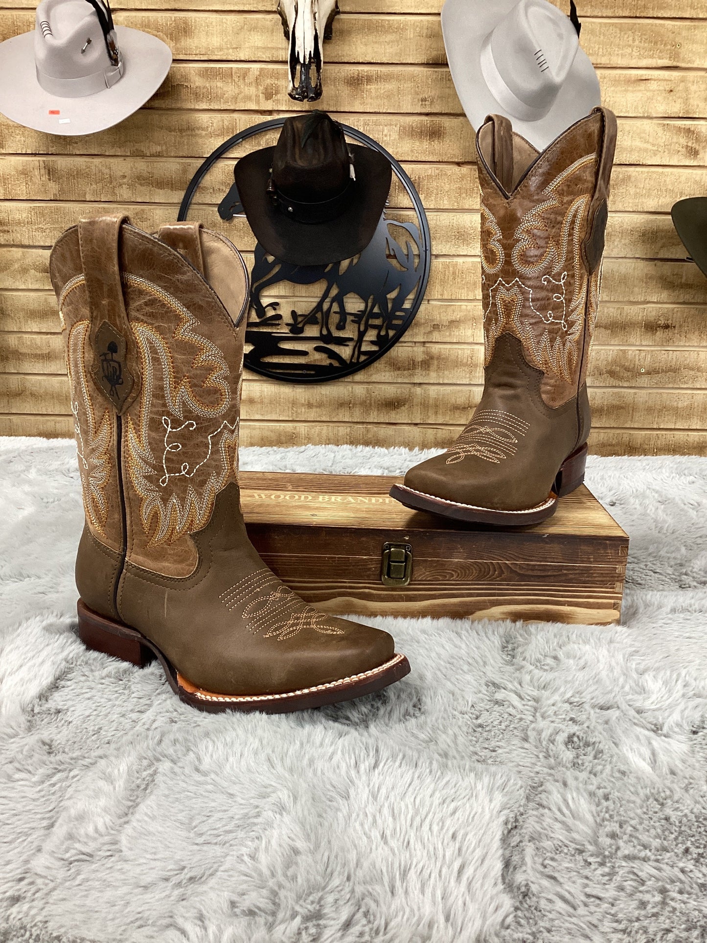 Goldrush MenS Boot Crazy Tabaco Hule 044