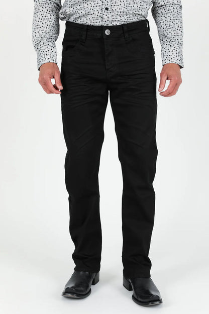 Platini Mens Slade Relaxed Fit Stretch Pants (Black)