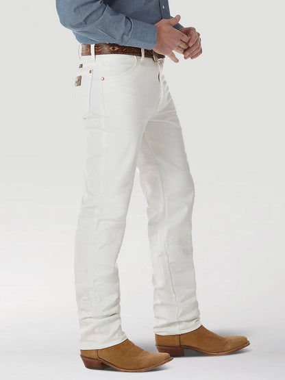 Wrangler Mens Cowboy Cut Slim Fit Jean (White)