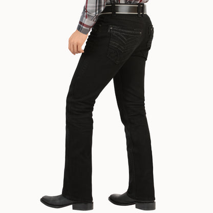 Lamasini Mens Marco Bootcut Jean - Black 26503