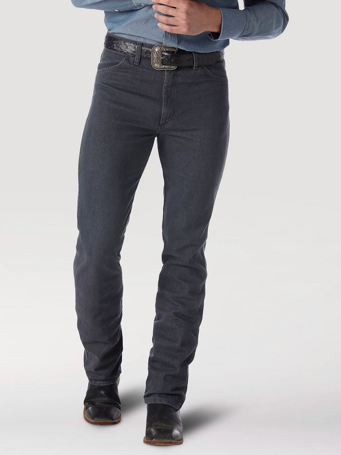 Wrangler Mens Cowboy Cut Slim Fit Jean - Charcoal Grey