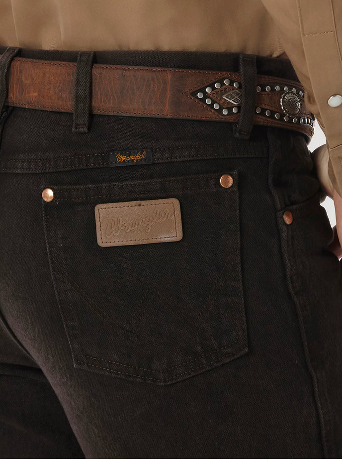 Wrangler Mens Cowboy Cut Slim Fit Jean - Black Chocolate