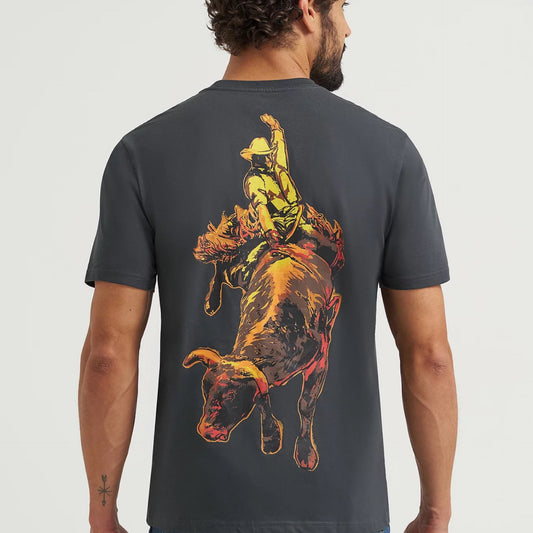 Wrangler Mens Bucking Bronc Graphic T-Shirt - Black