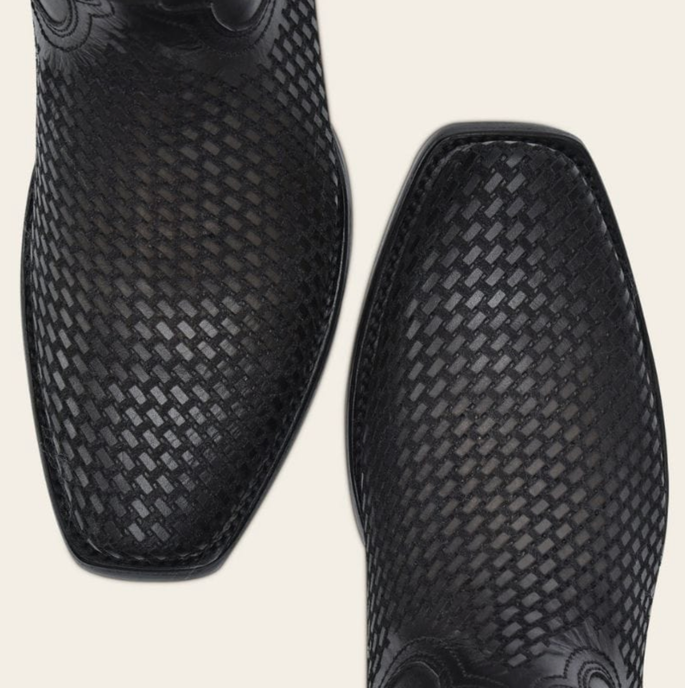 Cuadra Mens Urban Laser & Woven Low Shaft Boot - Black