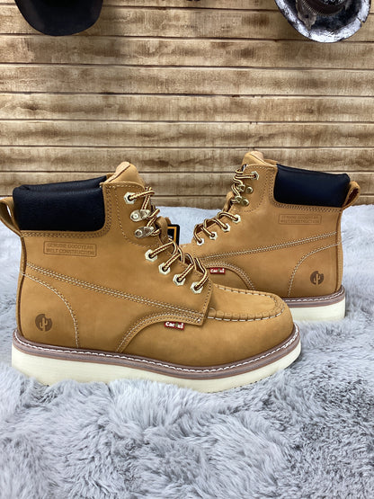 Cactus Mens Moc Toe Work Boot - Tan 611M