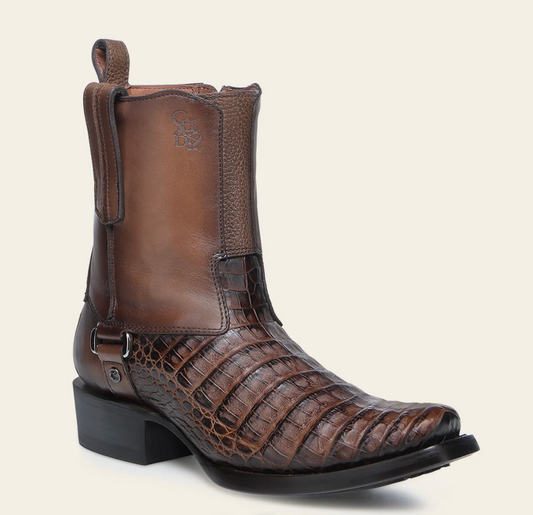 Cuadra Mens Urban Caiman Ankle Boot - Honey