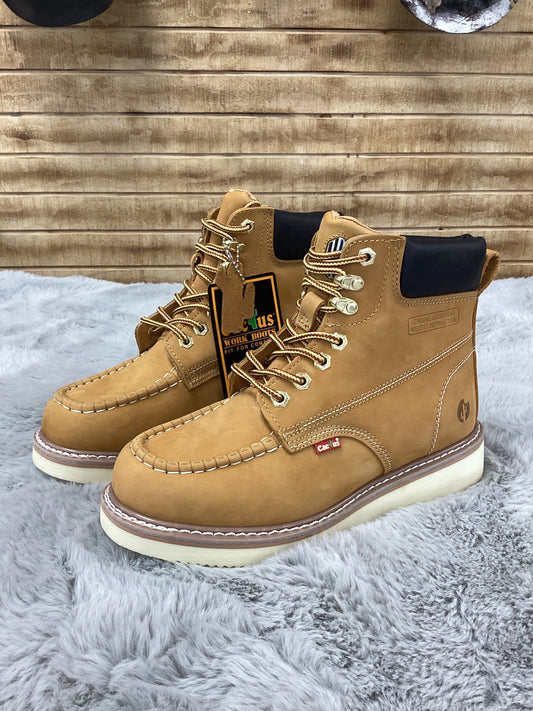 Cactus MenS Moc Toe Work Boot (Tan) 611M