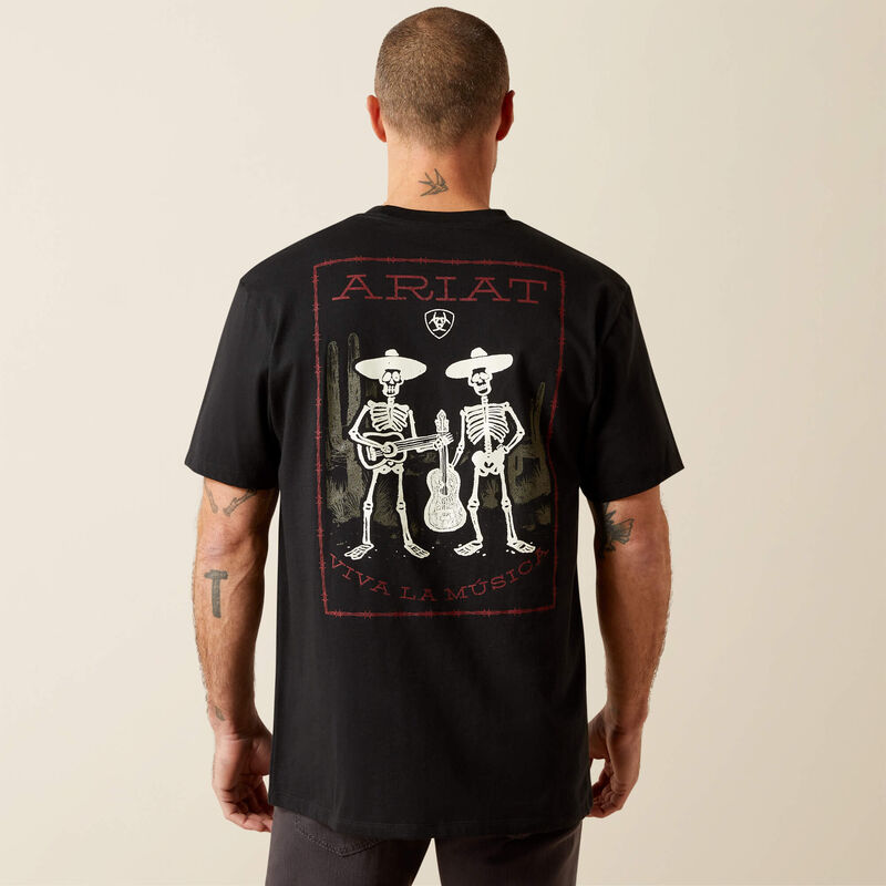 Ariat Mens Grateful Muertos Viva la Musica T-Shirt