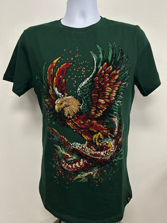 Mens Aguila Patria Rhinestone Slim Fit Thirt