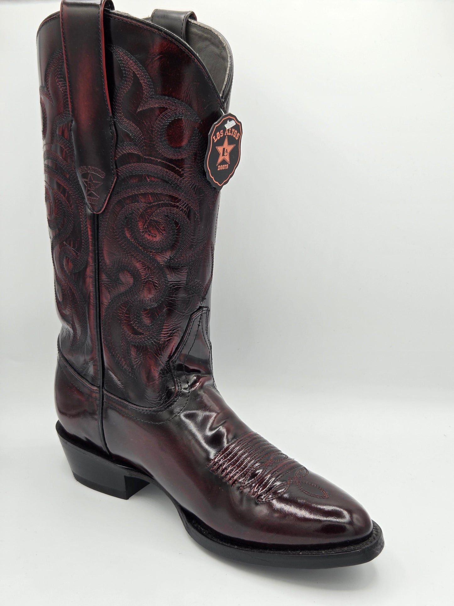 Los Altos Mens Camaleón Round Toe - Black Cherry