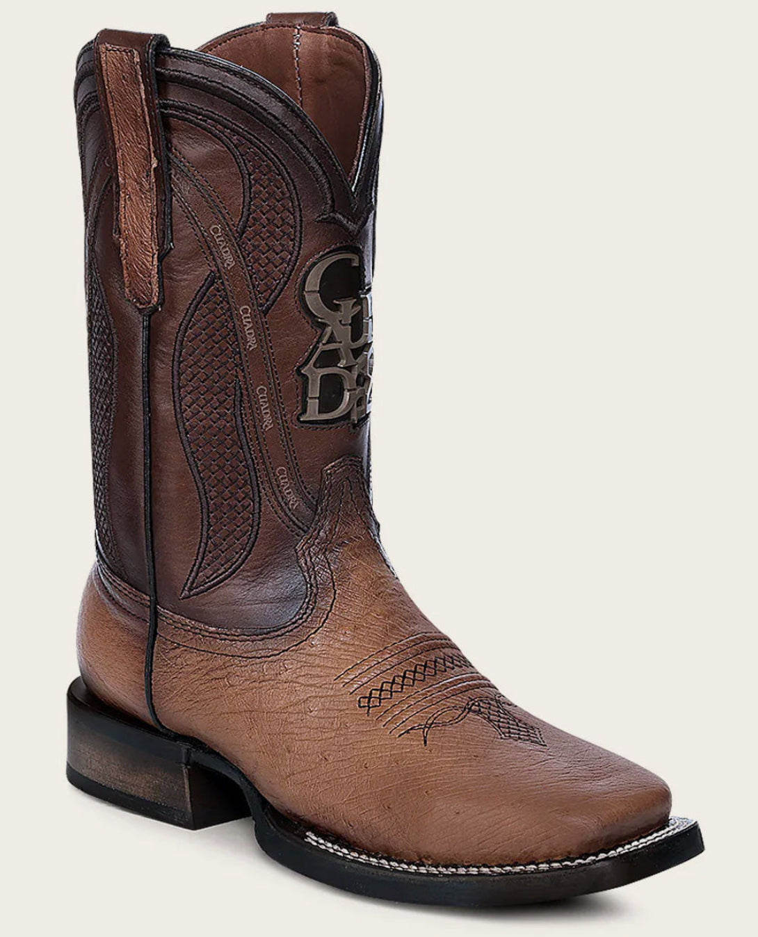 Cuadra Mens Ostrich Belly Rodeo Style Low Shaft Boot - Honey