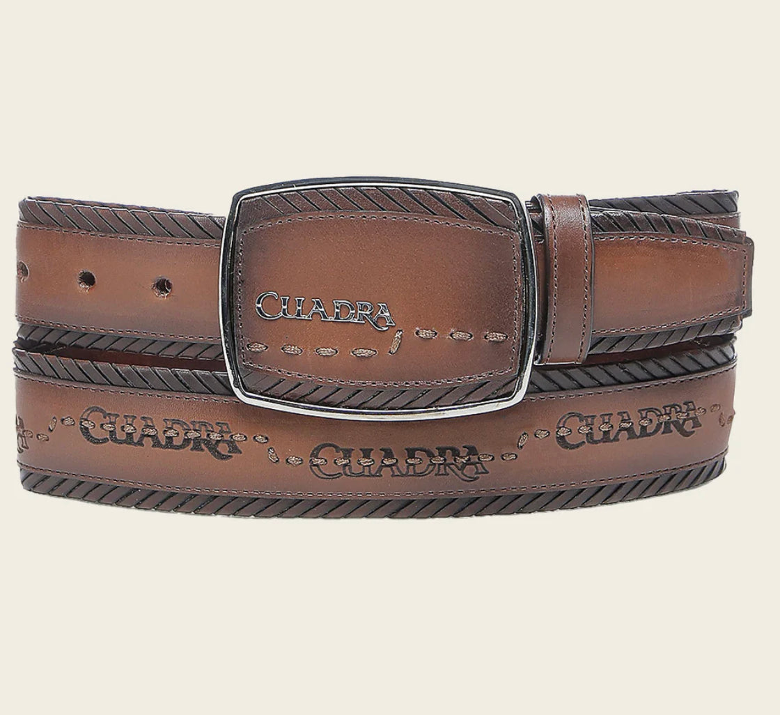 Cuadra Mens Bovine Dress Belt - Durango Honey BC403