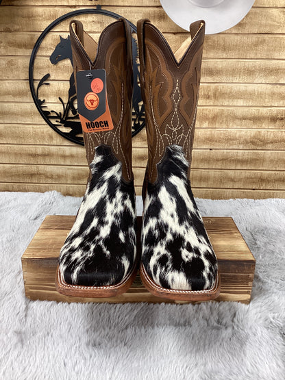 Hooch Mens Cowhide Square Toe Boots