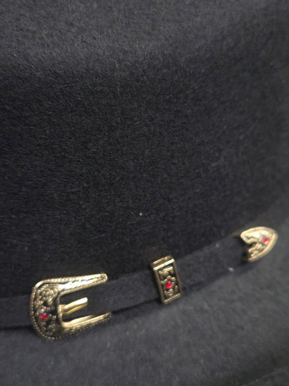 Stone 100x Cowboy hard spirit Wool Felt Hat
