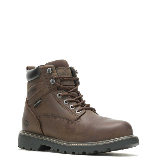 Wolverine Mens Floorhand Waterproof 6" Work Boot  - Dark Brown