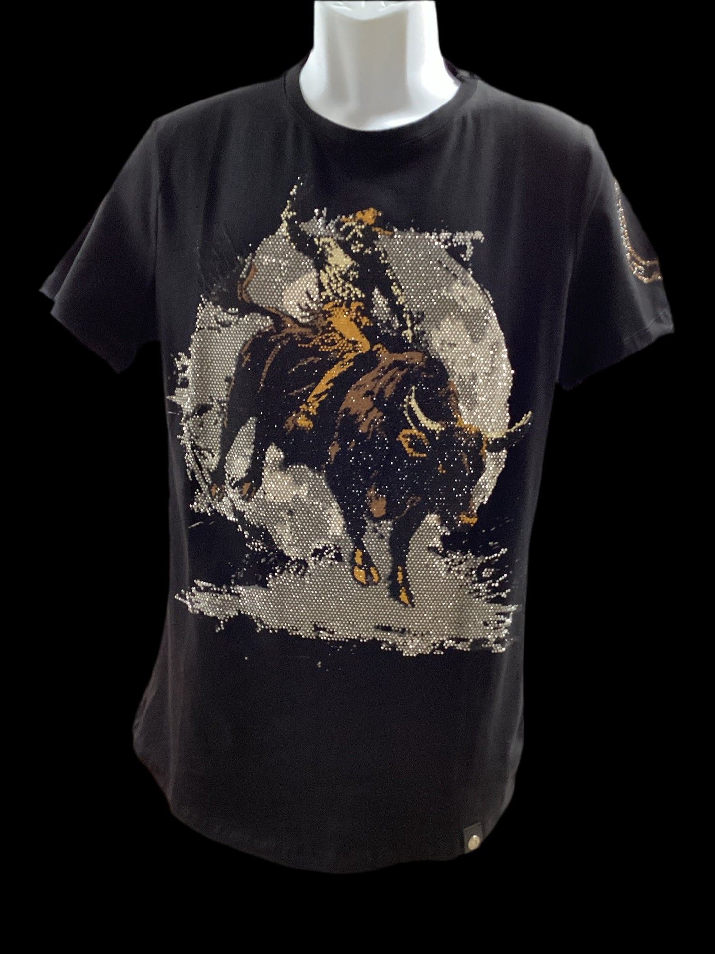 Laverita Mens Cowboy with Bull Slim Fit  Tshirt