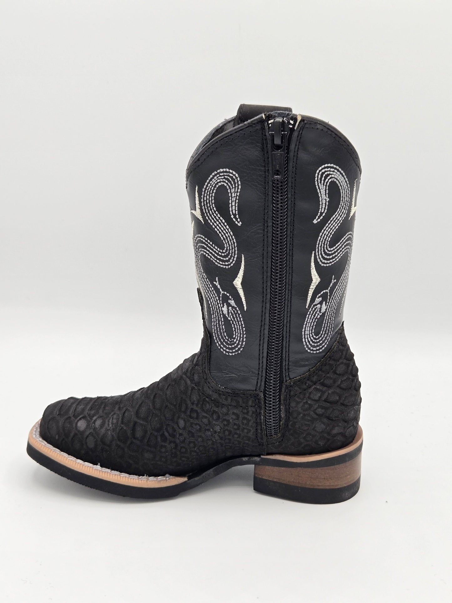 Joe Boots Kids Python Print Cowboy Boots