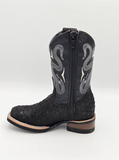 Joe Boots Kids Python Print Cowboy Boots