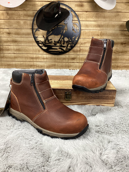 Cactus Mens Zipper Work Boot (Brown)6062