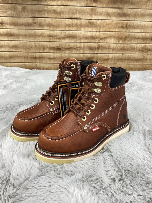 Cactus MenS Moc Toe Oil Resistant Work Boot (Light Brown) 6727M