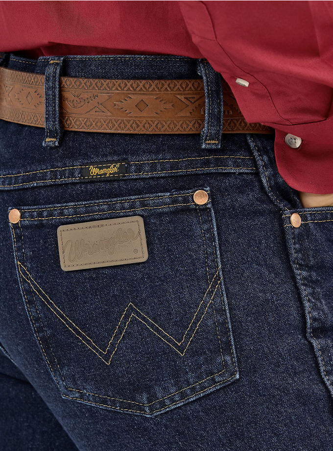 Wrangler Mens Cowboy Cut Slim Fit Jean - Dark Stone