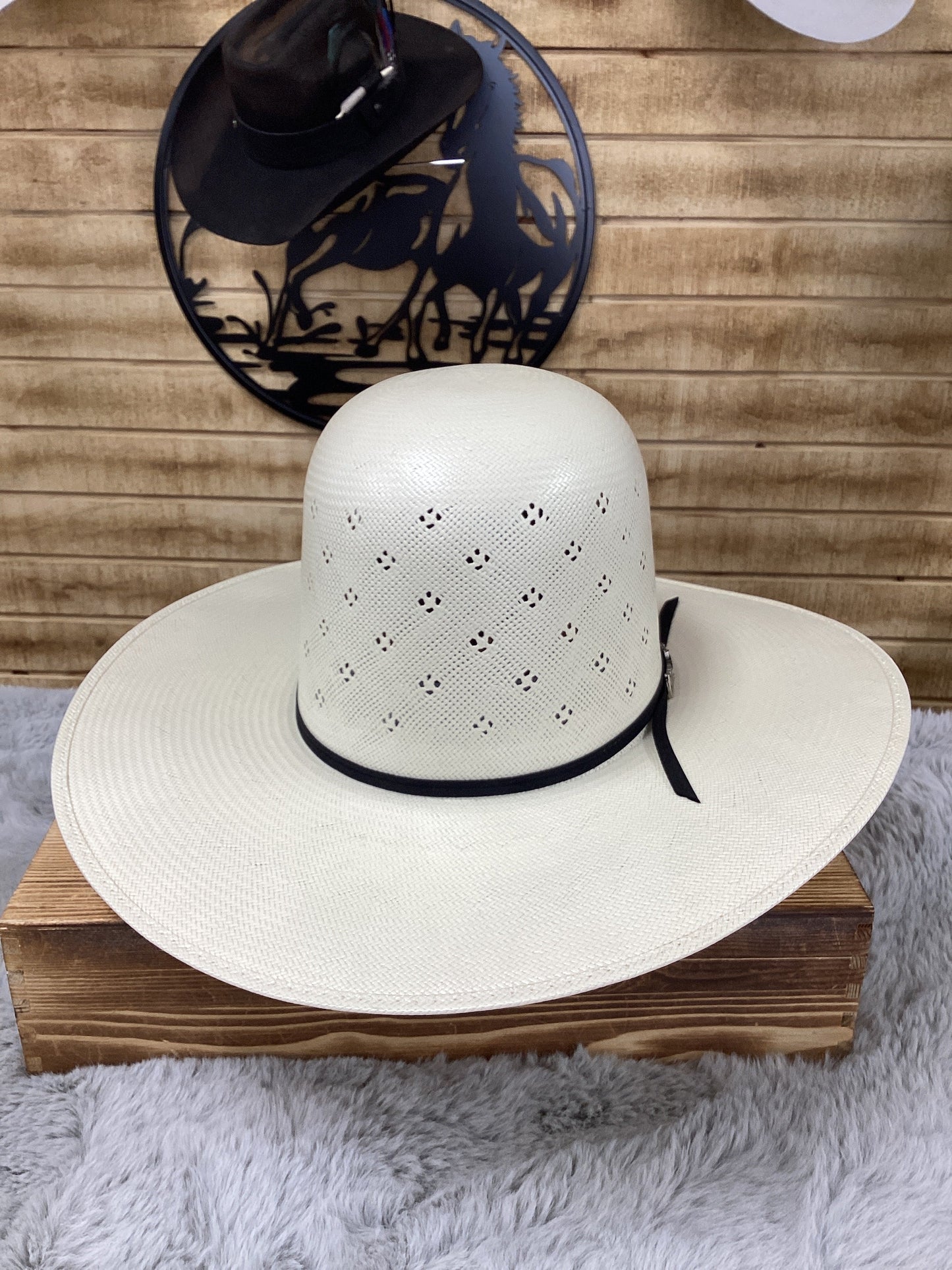 Cuernos Chuecos 100x Open Crown Sombrero (Beige)