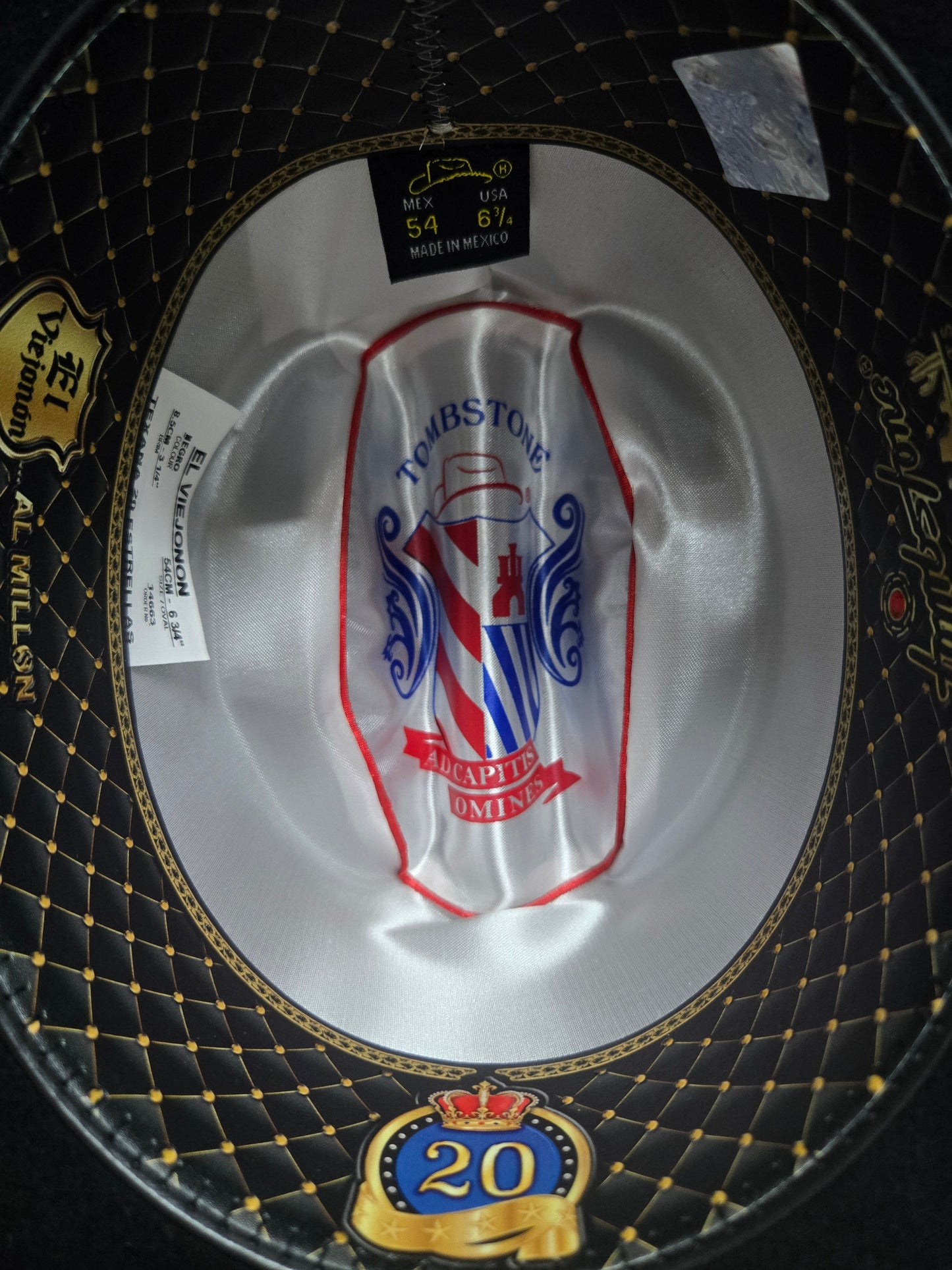 Tombstone 20x El Viejonon Wool Felt Hat - Black