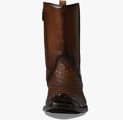 Cuadra Mens Woven and Lasers Low Shaft Boot - Maple