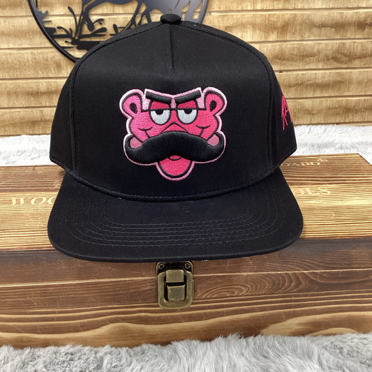 KLI KAP Gorra Pantera Rosa con Bigote Negro