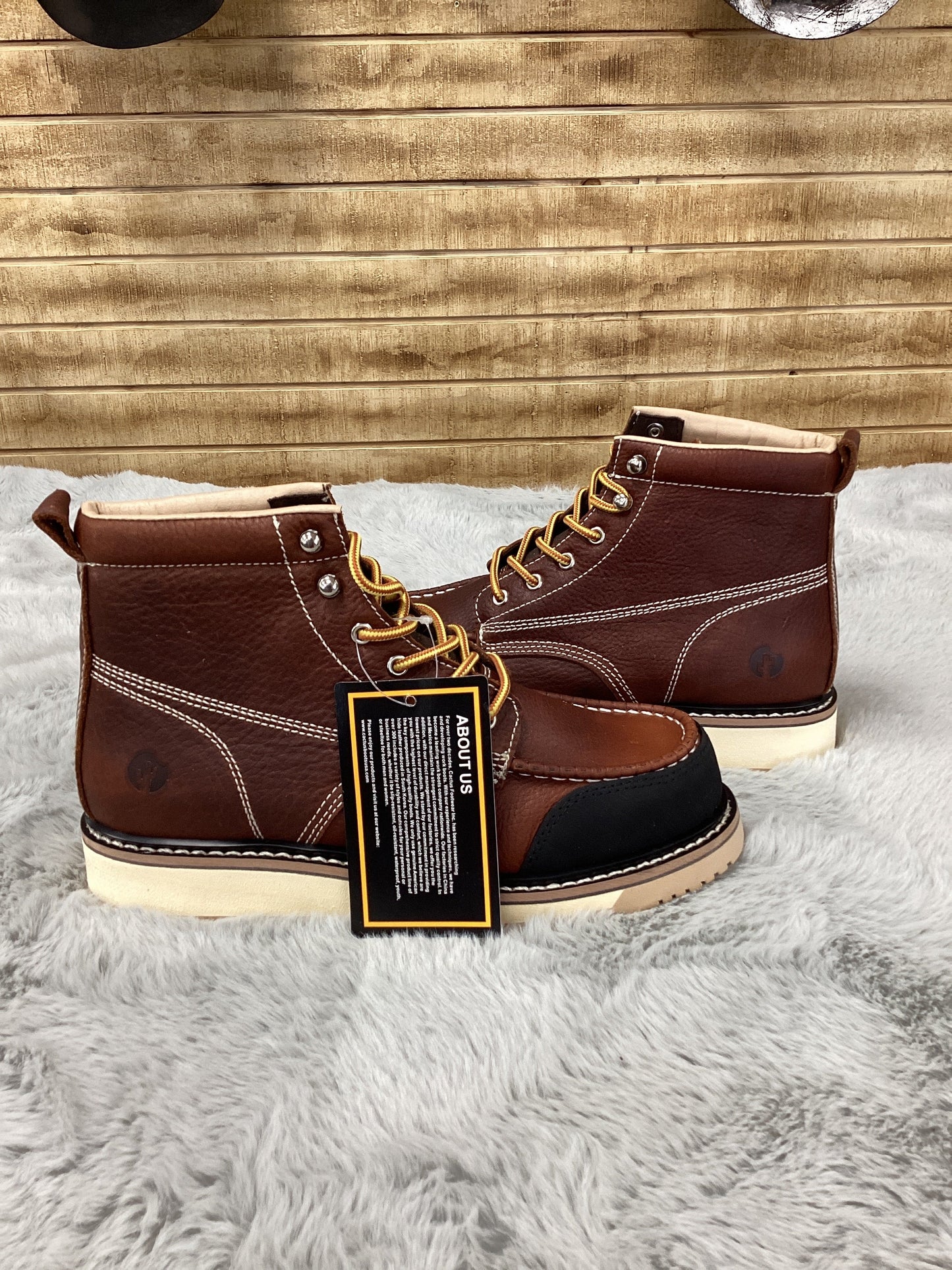 Cactus MenS Moc Toe Work boot (Brown) 6087M